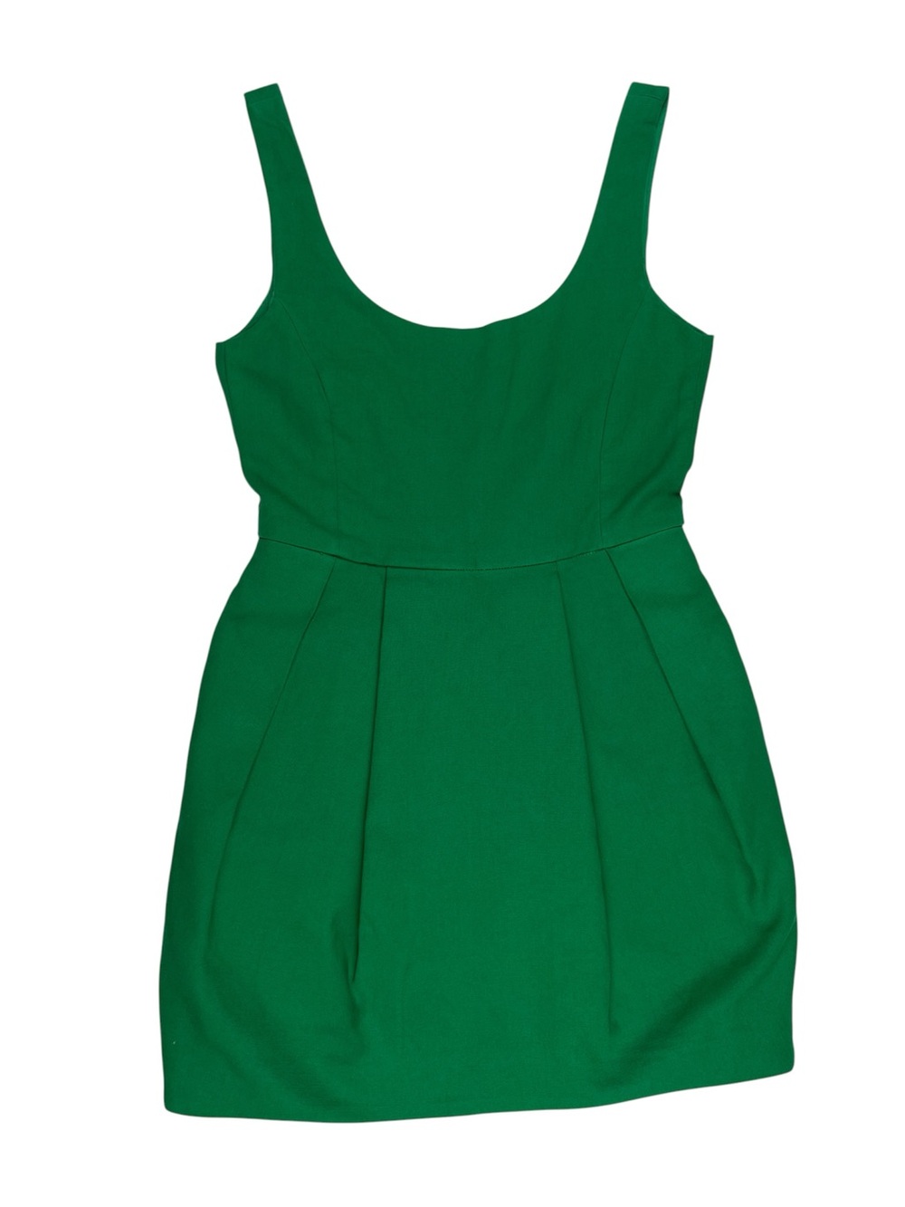 Zara Bright Green Pleated Mini Dress